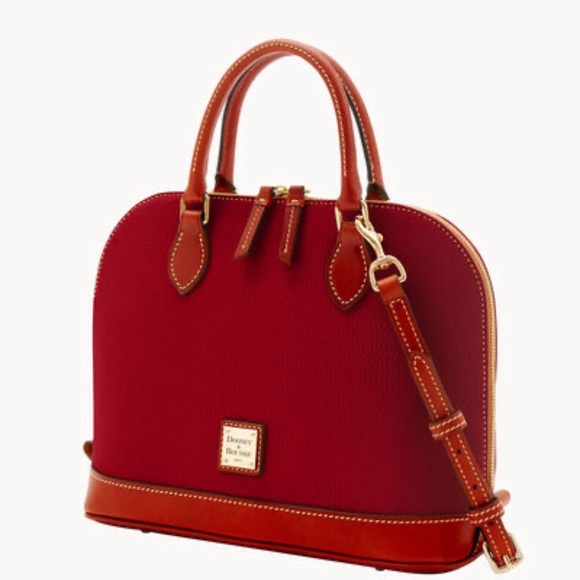 Dooney and Bourke Burgundy pebble grain satchel / purse - Picture 6 of 7
